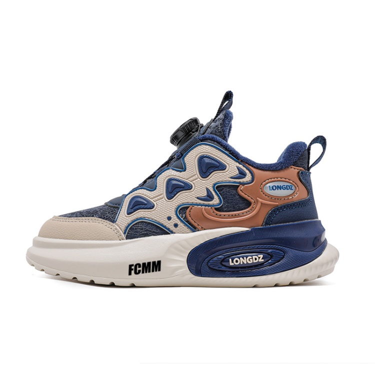 

Нескользящие, износостойкие, теплые повседневные детские кроссовки средней высоты FCMM, синий
