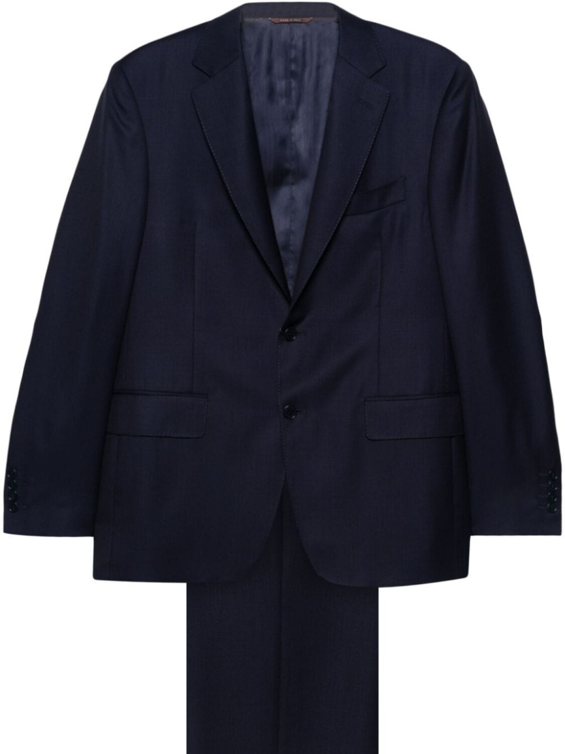 

Canali шерстяной костюм с однобортным пиджаком, синий
