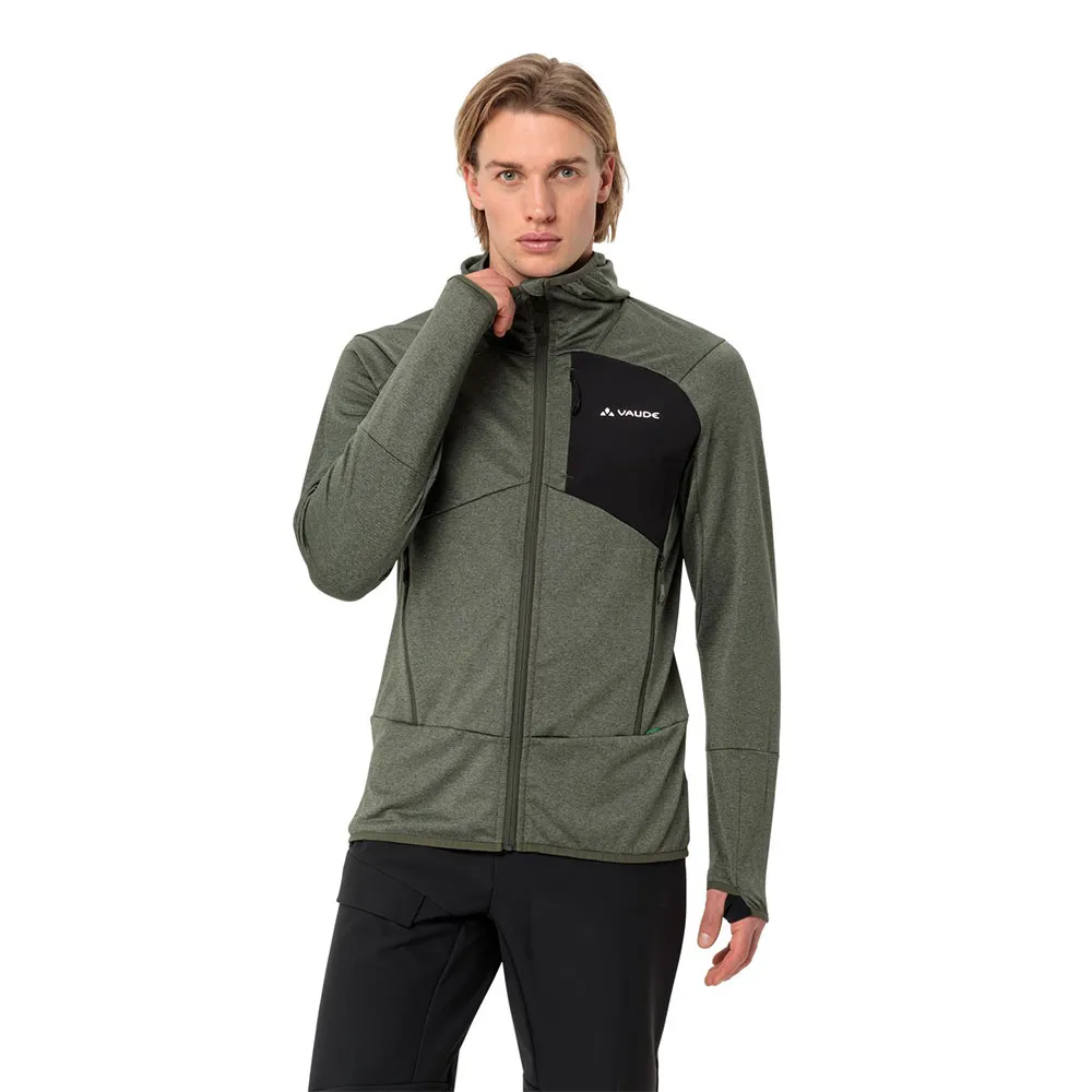 

Флис VAUDE Monviso II hoodie, зеленый