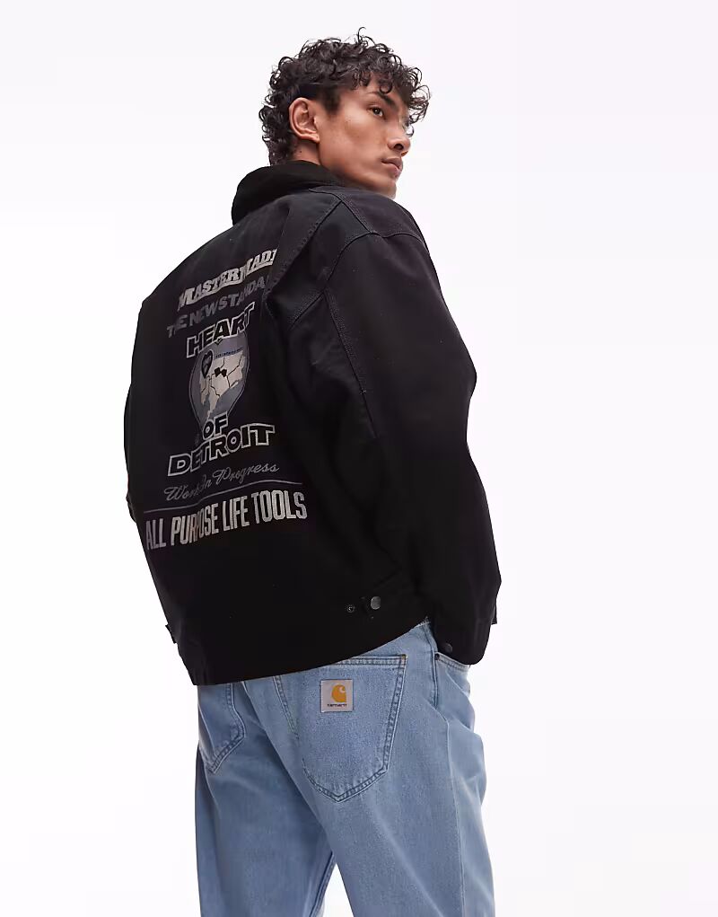 

Куртка Carhartt WIP OG с графическим принтом на спине в черном цвете