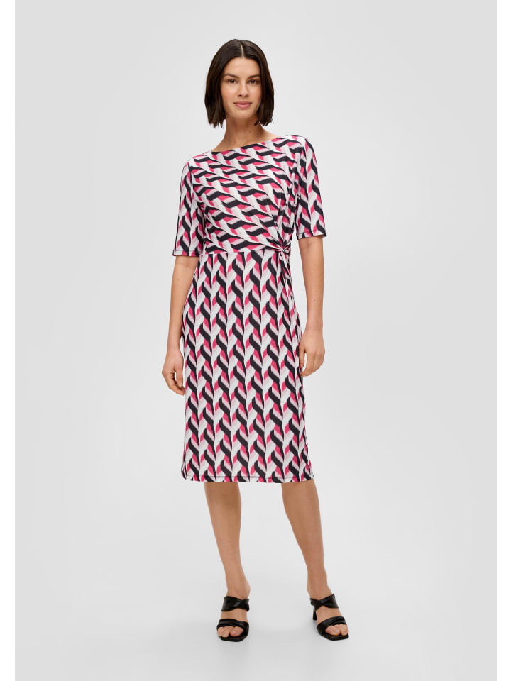 

Короткое платье sOliver BLACK LABEL kurz, цвет rot-schwarz-mehrfarbig