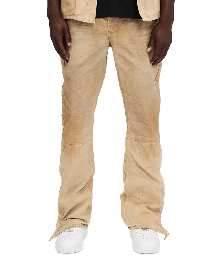 

Джинсы Relaxed Fit Snap Carpenter цвета хаки Purple Brand, коричневый/бежевый