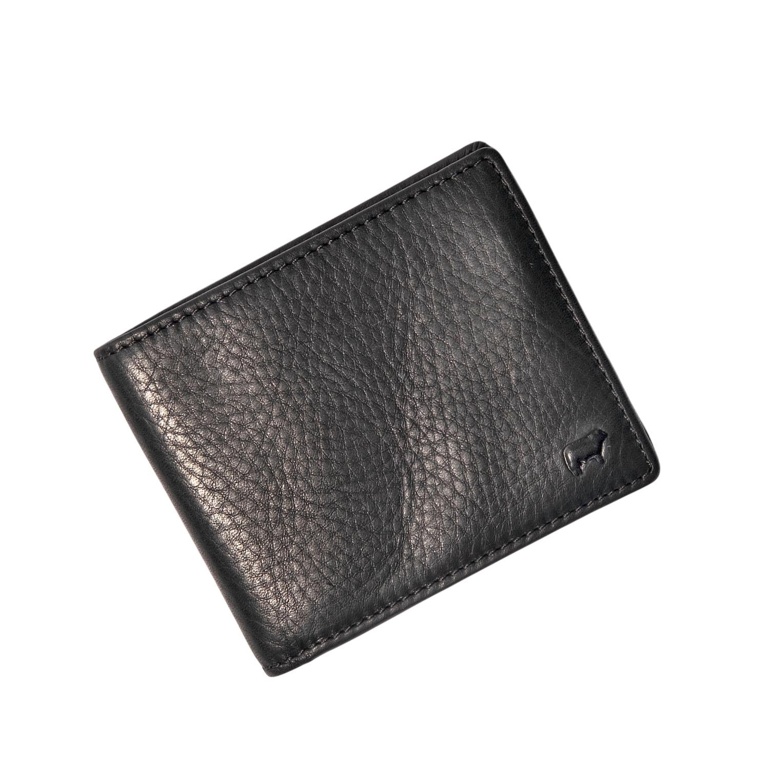 

Мужской классический складной кошелек черного цвета Will Leather Goods