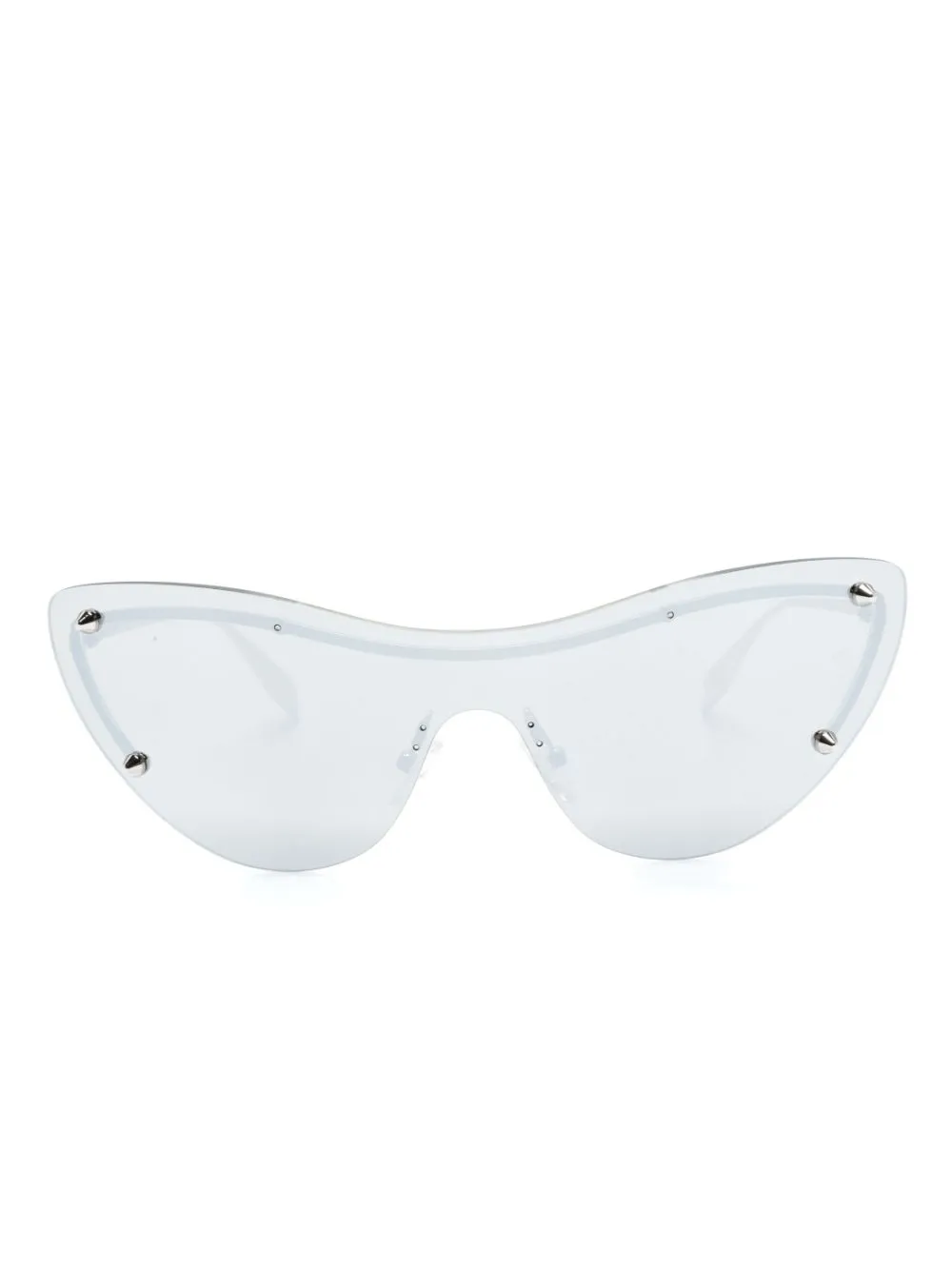 

Солнцезащитные очки в безободковой оправе Alexander Mcqueen, серебряный