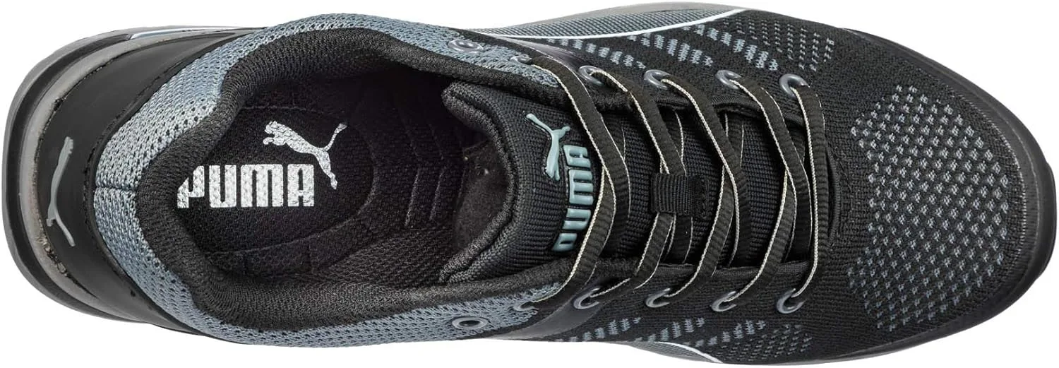 Низкие защитные ботинки Puma Safety Elevate Knit Low Work Shoe Safety Shoe S1P ESD HRO SRC с защитным колпачком. Стекловолоконные, низковольтные, тепловые, неметаллические. Мужские, черный/серый — фото 3