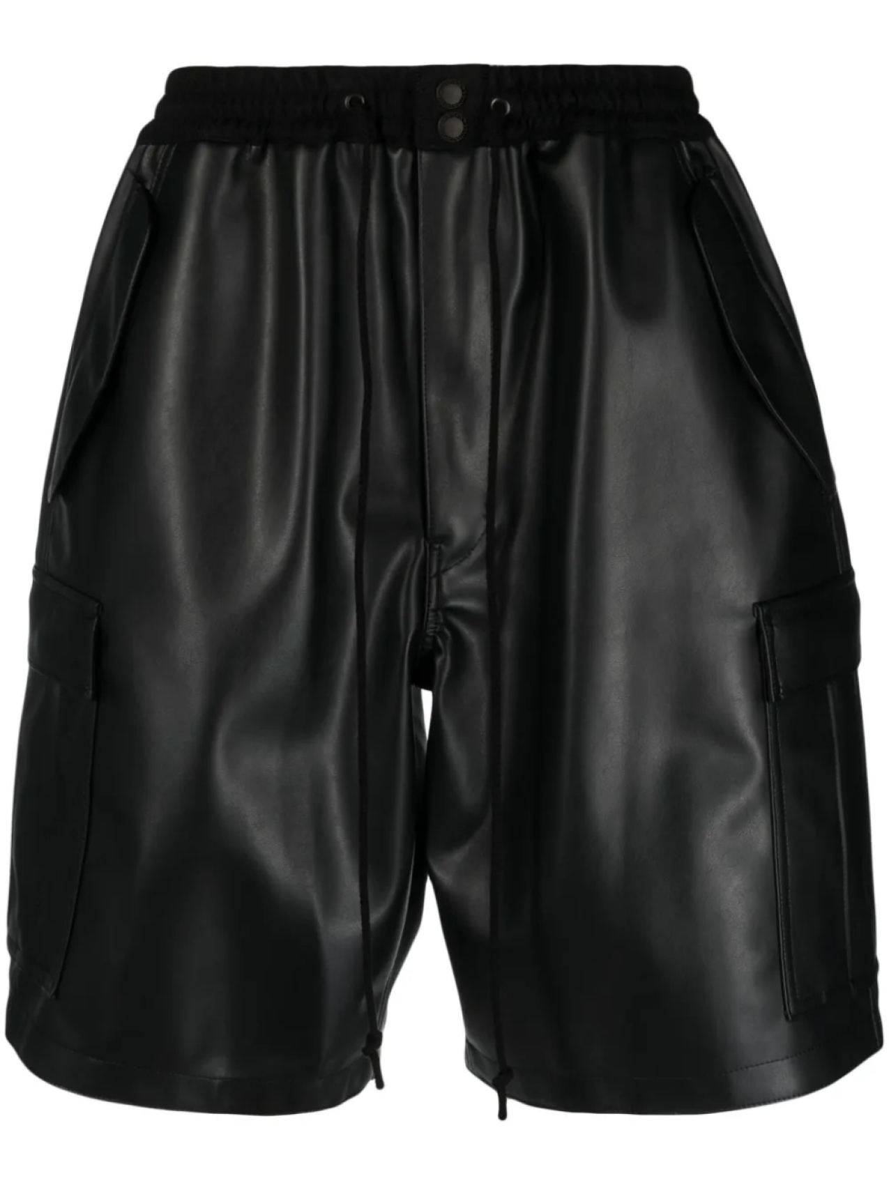 

Junya Watanabe MAN шорты карго из искусственной кожи, черный