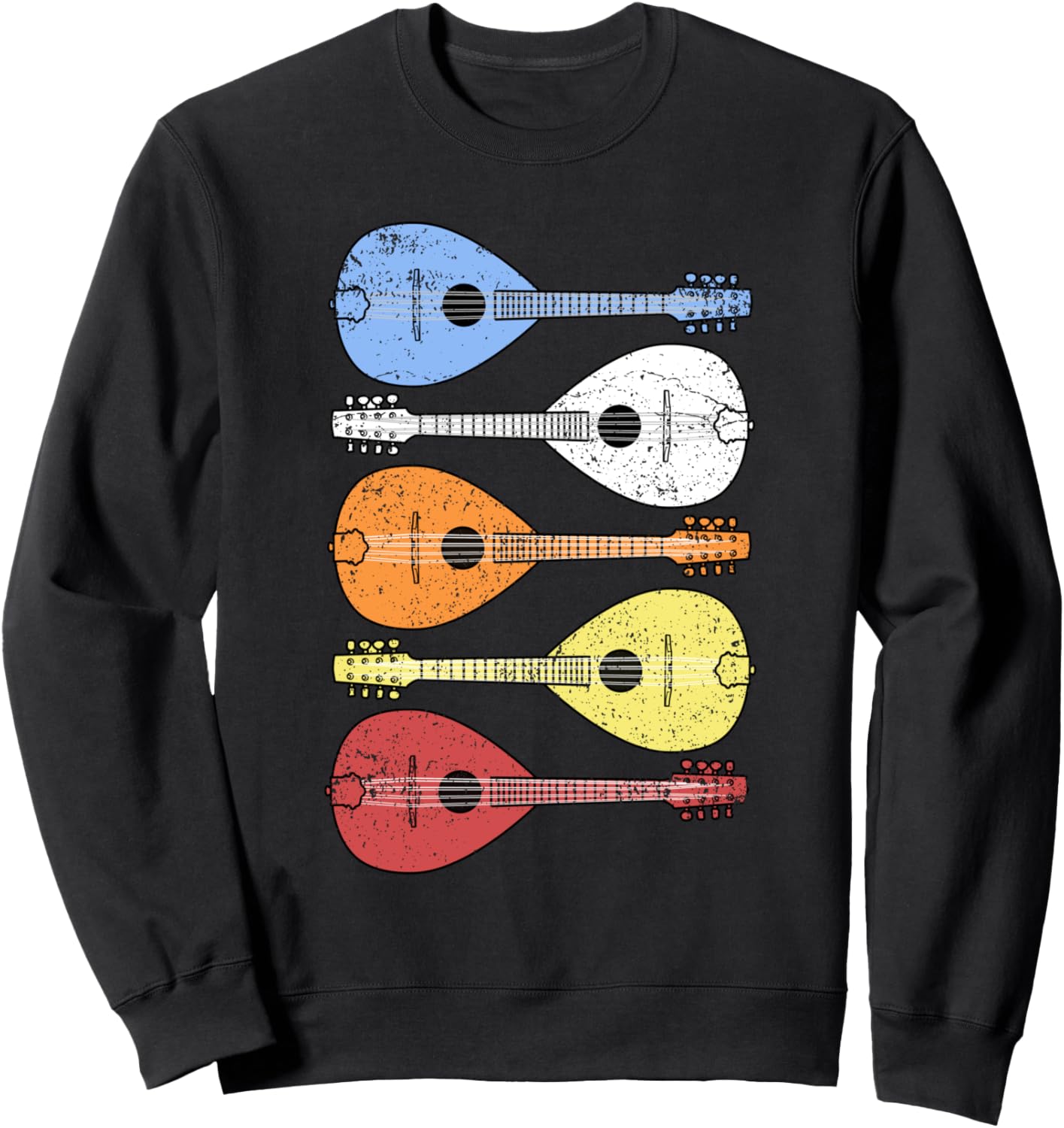 

Винтажная толстовка с изображением мандолины в стиле ретро, кантри, блюграсс и кантри Bluegrass & Mandolin For Men And Women, черный