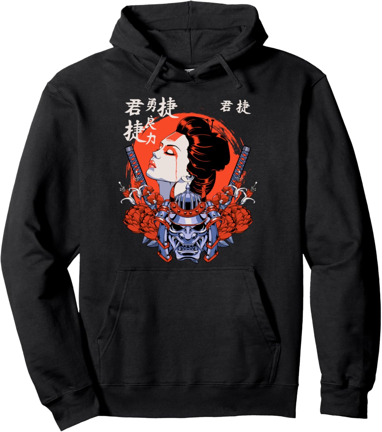 

Толстовка Kawaii Geisha and Samurai Onimusha, черная Japanese Art Of Kanji, Черный, Толстовка Kawaii Geisha and Samurai Onimusha, черная Japanese Art Of Kanji