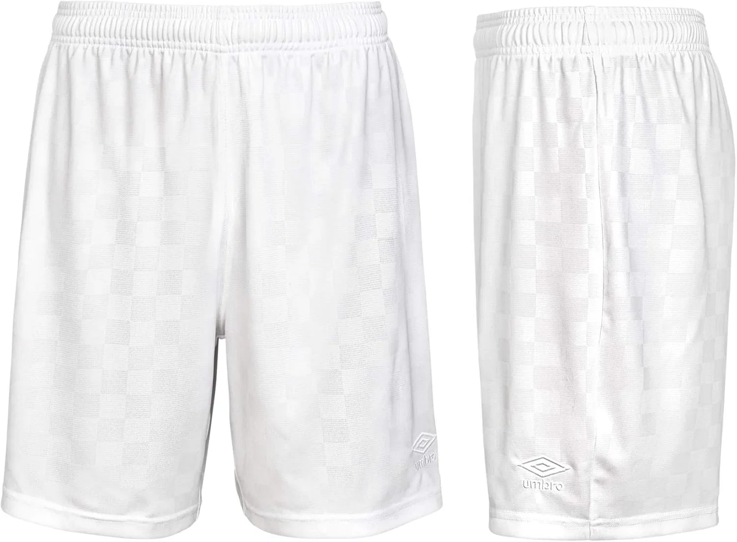 Детские клетчатые шорты Umbro, белый — фото 3