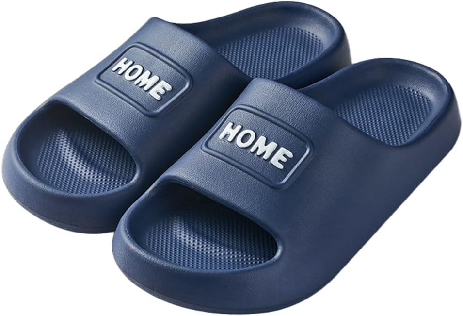 

Повседневные тапочки для душа Rungion для женщин и мужчин с поддержкой свода стопы, быстросохнущие, нескользящие, для бассейна, ванной комнаты, летние пляжные сандалии, темно-синий