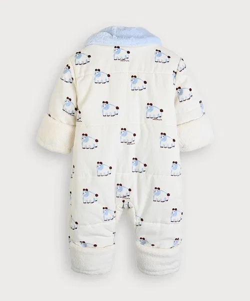 Детский комбинезон с капюшоном Big Bear padded coverall moimoln синий — фото 3