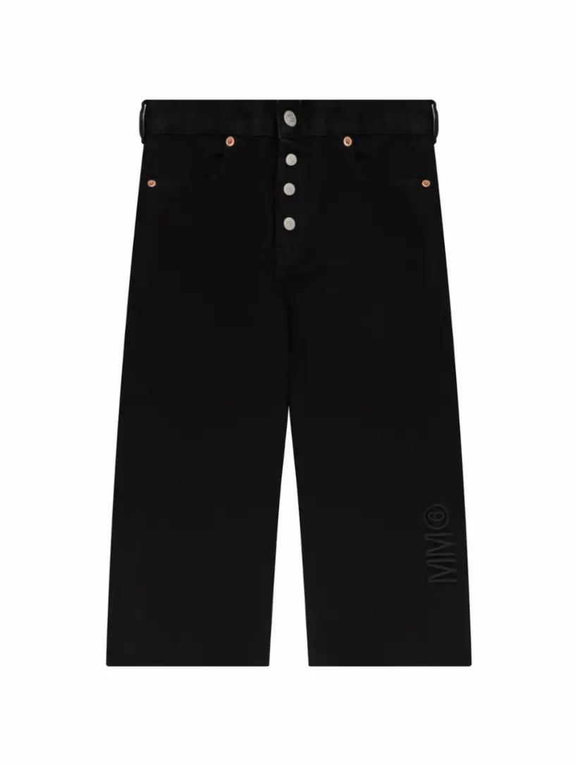 

Прямые джинсы с логотипом MM6 MAISON MARGIELA, черный