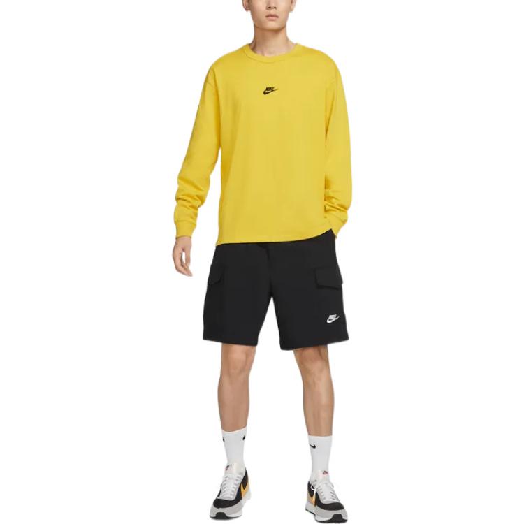Шорты Nike Sportswear Sport Essentials Solid Color Logo Embroidered Big Pocket Straight Shorts Black DM6834-010, черный — фото 3