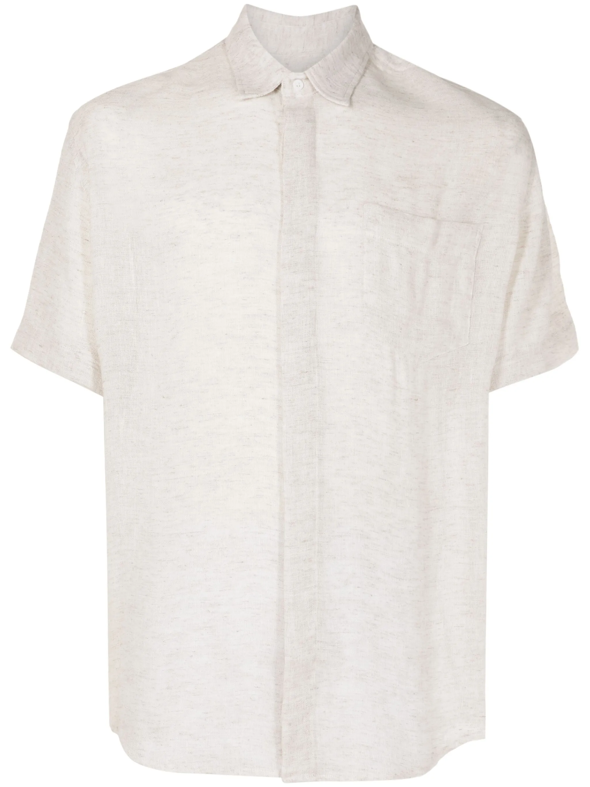 

Рубашка с короткими рукавами и косым воротником Osklen, бежевый