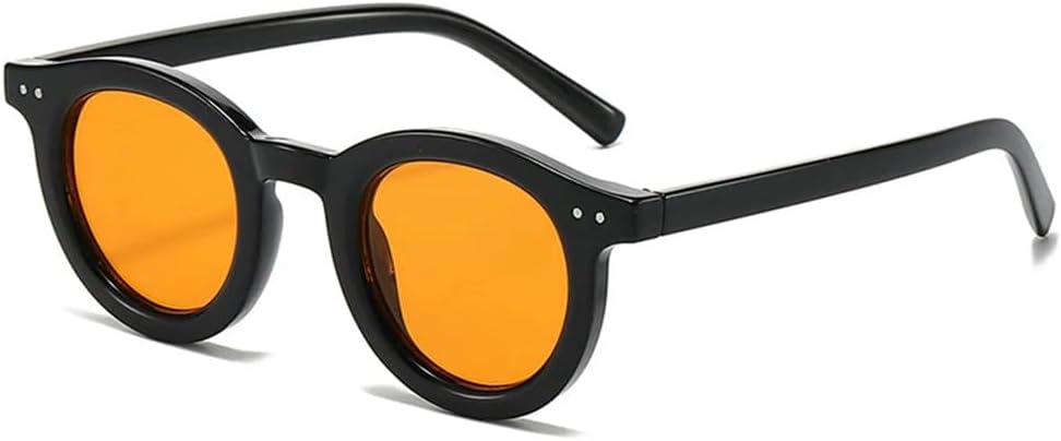 

Овальные солнцезащитные очки для женщин с градиентной защитой от УФ-излучения UV400, для мужчин с заклепками, в стиле панк, для занятий спортом на открытом воздухе, бега и путешествий UYPTK, Black Orange