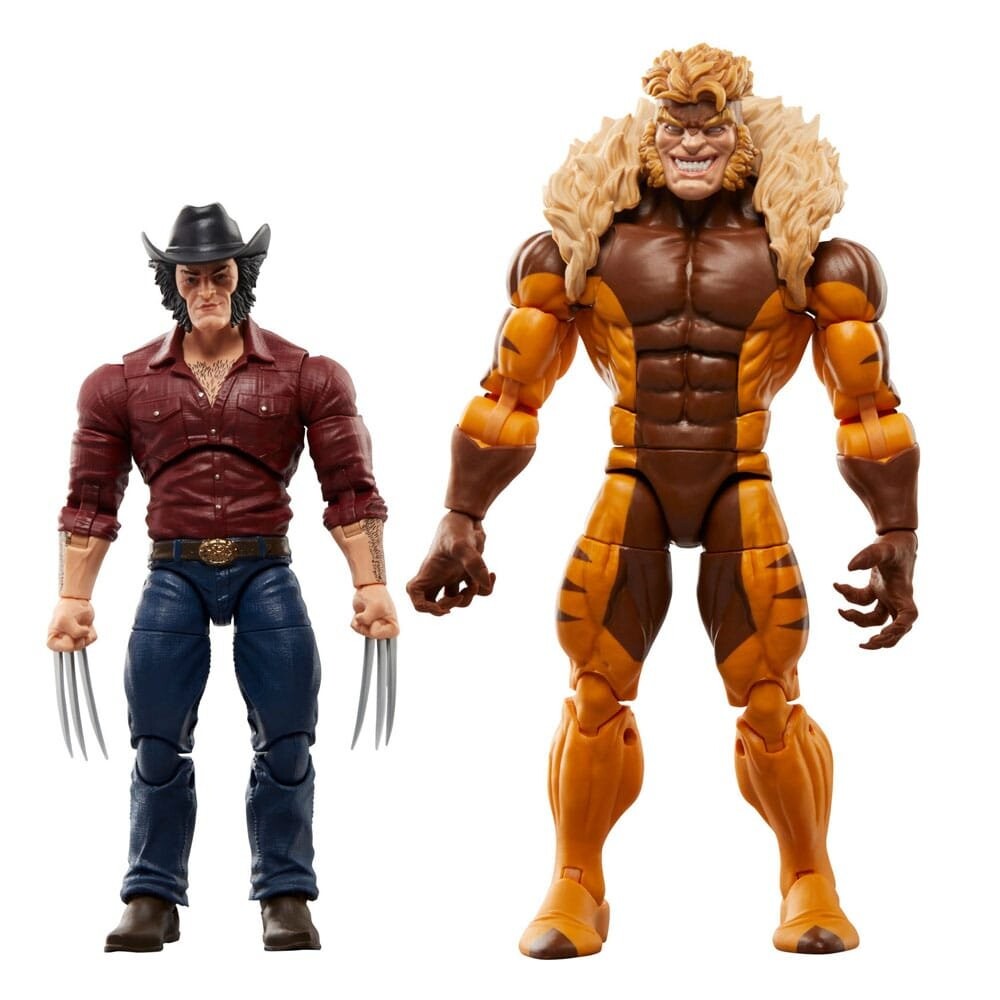 

Набор из 2 предметов Marvel's Logan & Sabretooth: Wolverine, 50-летие Marvel Legends, 15 см Hasbro