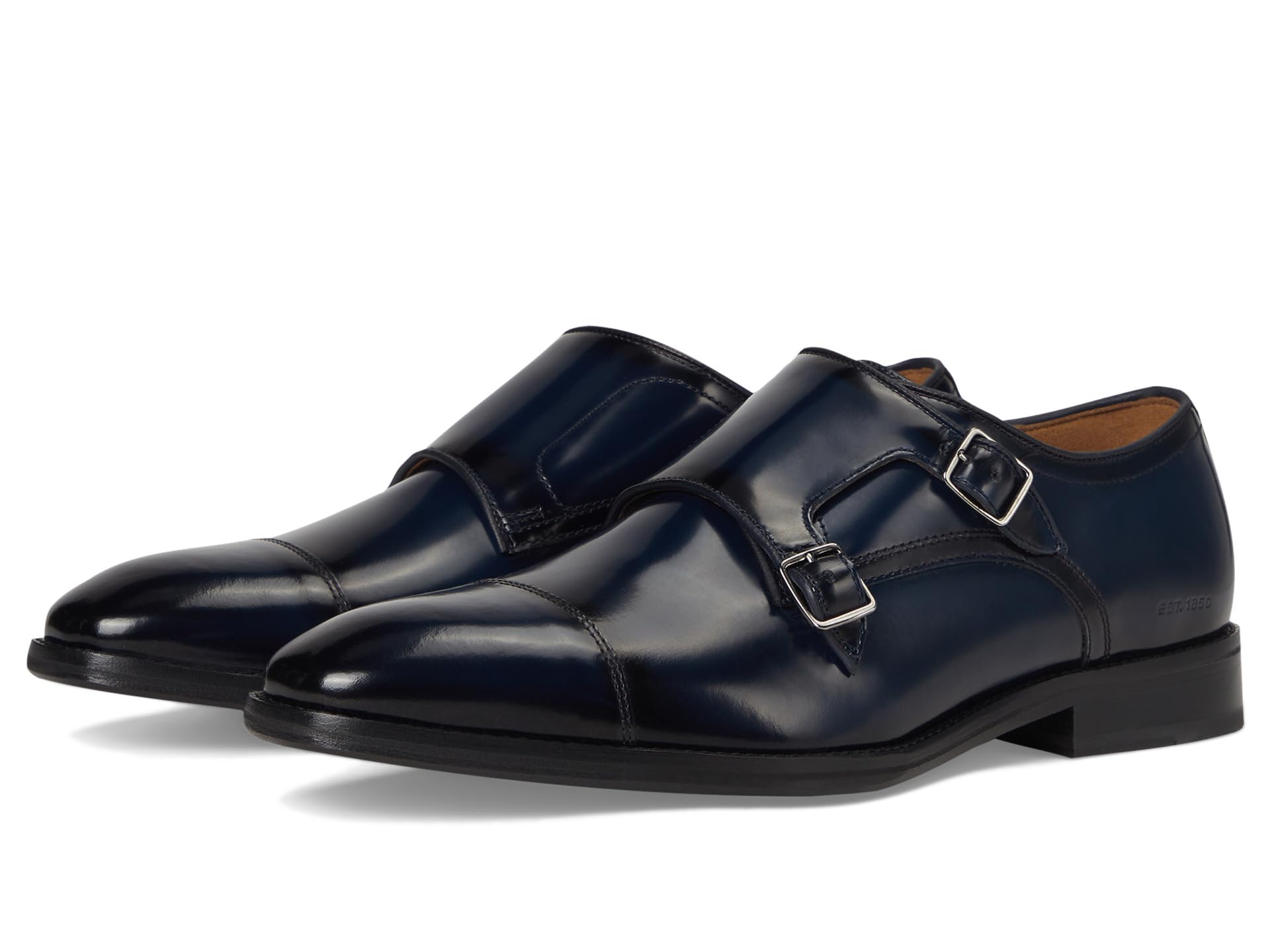 

Оксфорды Johnston & Murphy Sullivan Double Buckle Cap Toe, цвет Navy Italian Calkskin