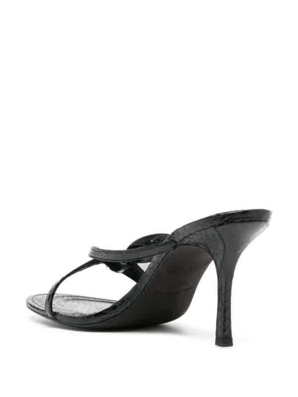 T by Alexander Wang сандалии-слипоны Dome 85 из водяной змеи, черный — фото 2