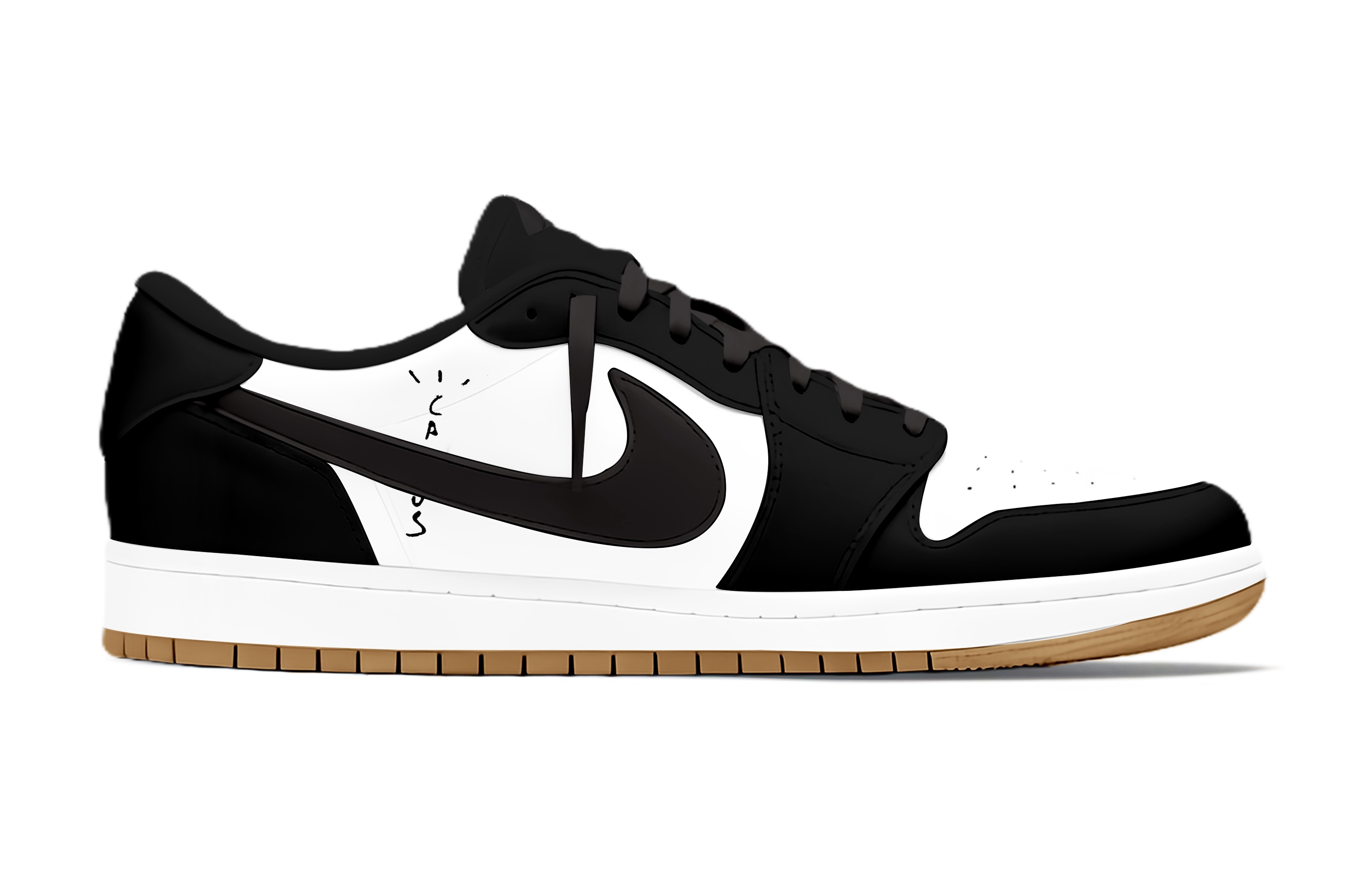 Jordan Кроссовки Travis Scott x Air 1 Black Travis Scott X AJ1 Cushioning Low top Vintage Basketball Shoes Unisex — фото 3