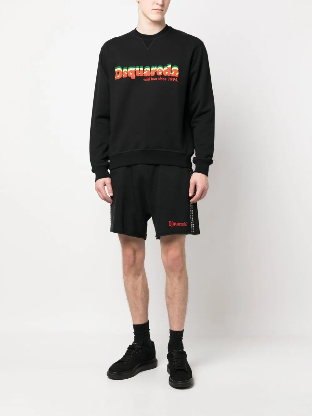 

DSQUARED2 спортивные шорты с логотипом, черный