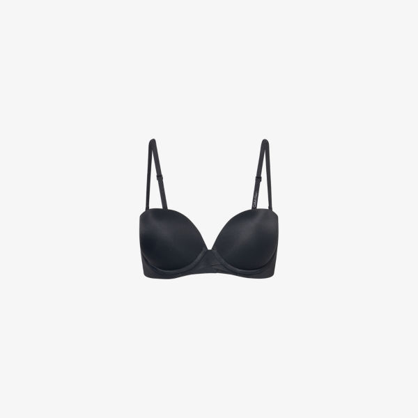 

Бюстгальтер балконет Push-Up из эластичного трикотажа Calvin Klein, черный