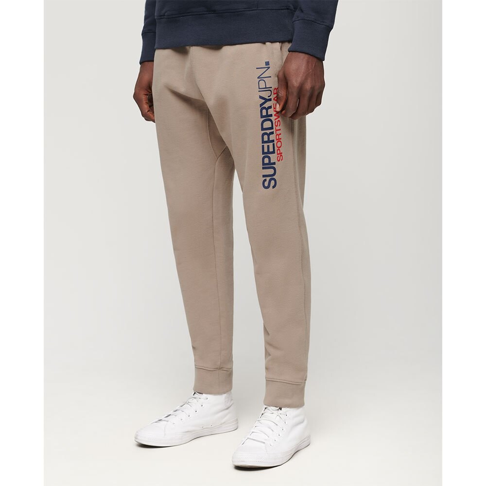 

Джоггеры Superdry Sportswear Logo Tapered Joggers, бежевый