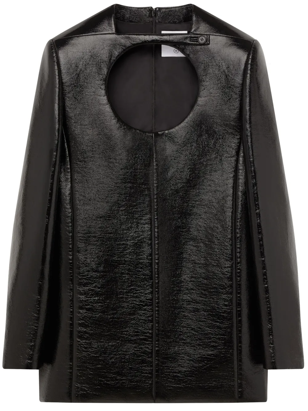 

Платье мини из искусственной кожи Courrèges, черный