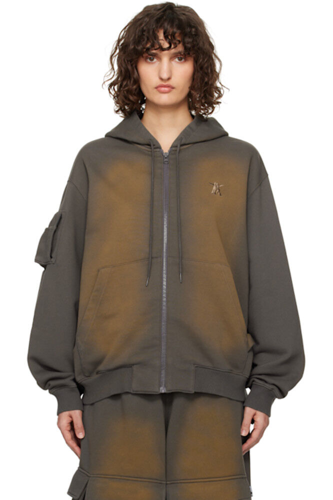 

Серый Карман Washed Box Hoodie OPEN YY