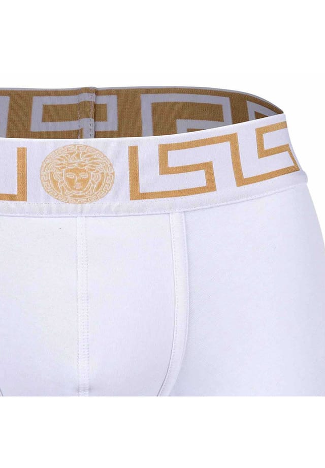 Боксеры-Шорты - би-стрейч топика органический хлопок однотонные Versace, белый — фото 3