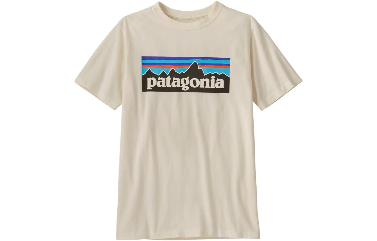 Органическая сертифицированная футболка для детей Patagonia, Ecru-Undyed Natural