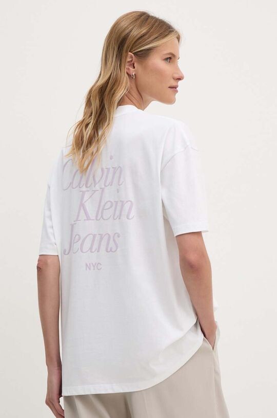

Хлопковая футболка Calvin Klein Jeans, белый