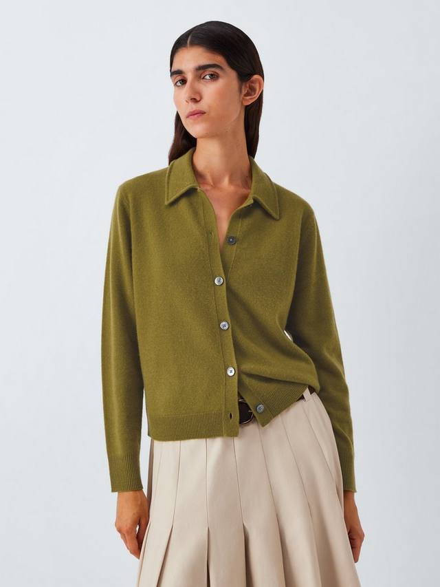 

Кардиган с кашемировым воротником John Lewis, Green
