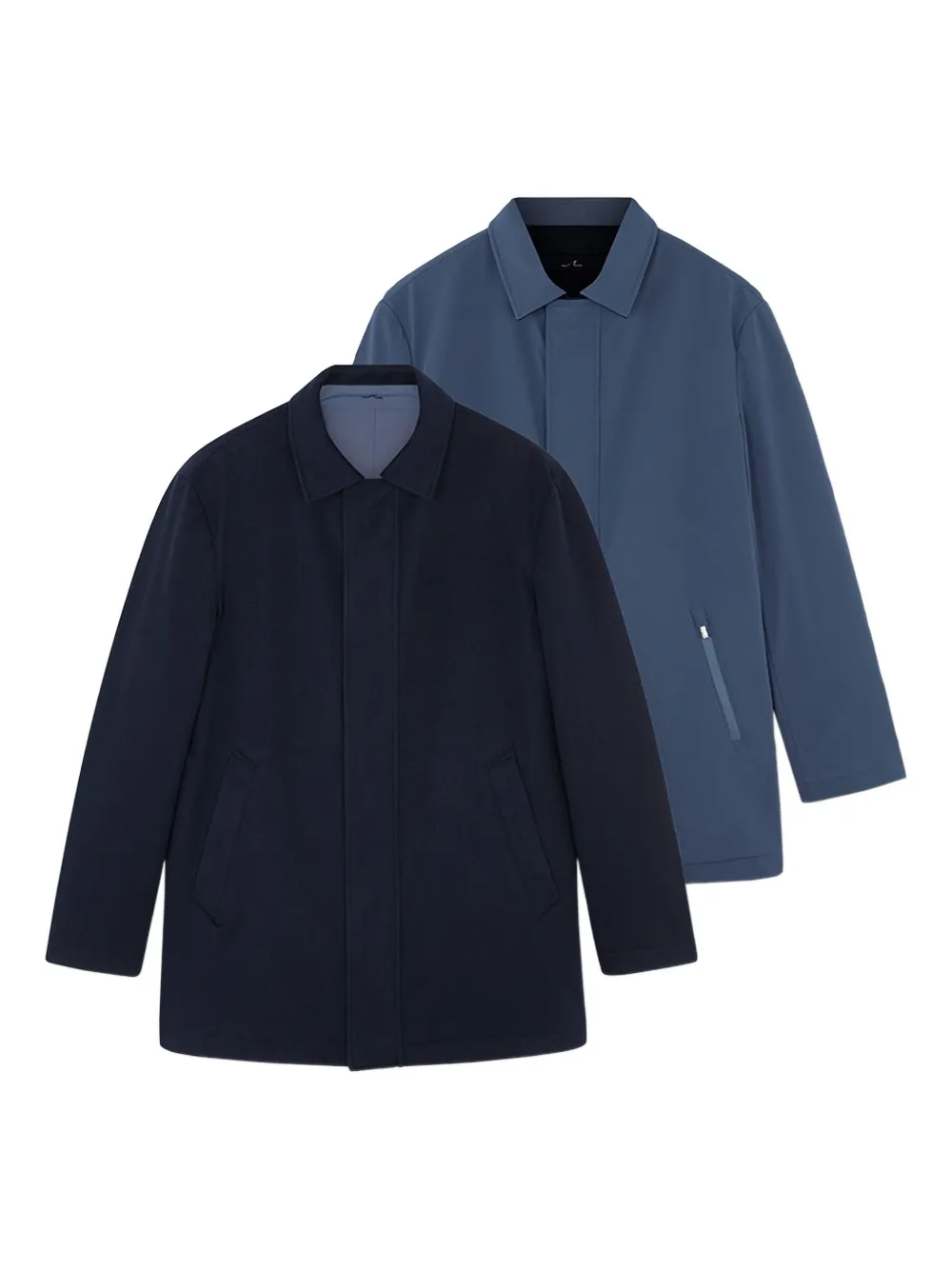 

Двустороннее кашемировое пальто-кардиган Paul & Shark, синий