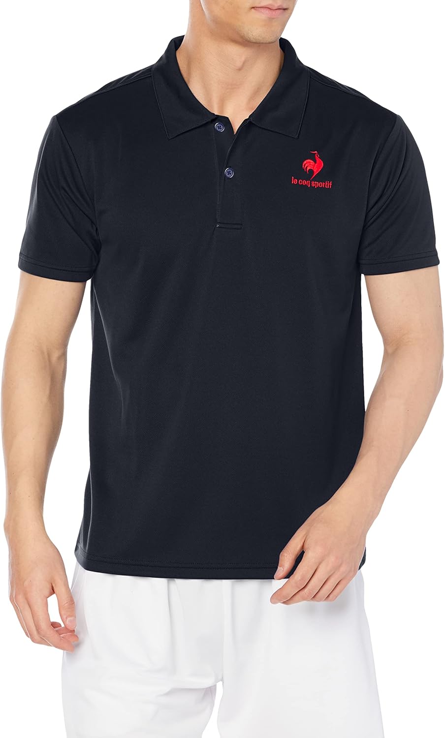 

Футболка-поло с коротким рукавом Le Coq Sportif с воротником, влагоотводящая, быстросохнущая, эластичная, одноточечная, тренировочная, мужская, защита от УФ-излучения