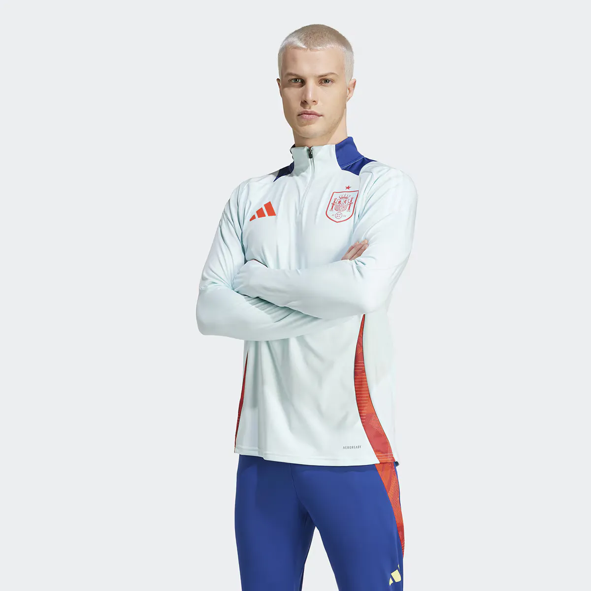 

Мужская тренировочная куртка Испания 2024 Стрельба Adidas, зеленый