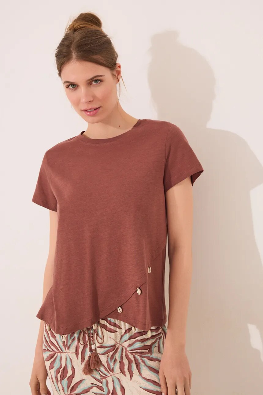 

Женская футболка из хлопка Women'Secret, коричневый