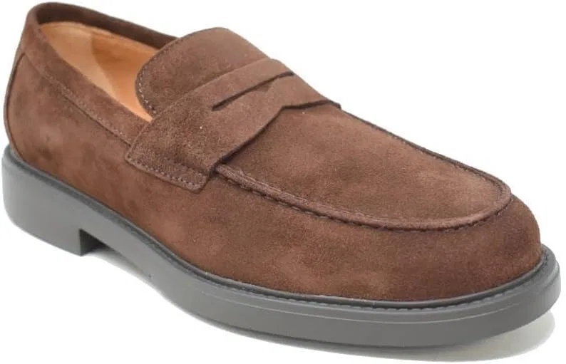ZAPATONEE Мужские коричневые кожаные мокасины Angel Sansano 25004 — фото 3