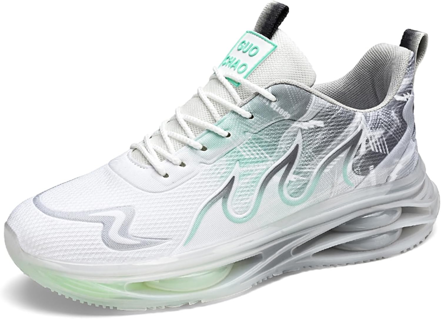 

Мужские модные кроссовки сетчатые для тенниса, спортивной ходьбы, с контрастным цветом, для тренировок и повседневной носки Spwagym, зеленый