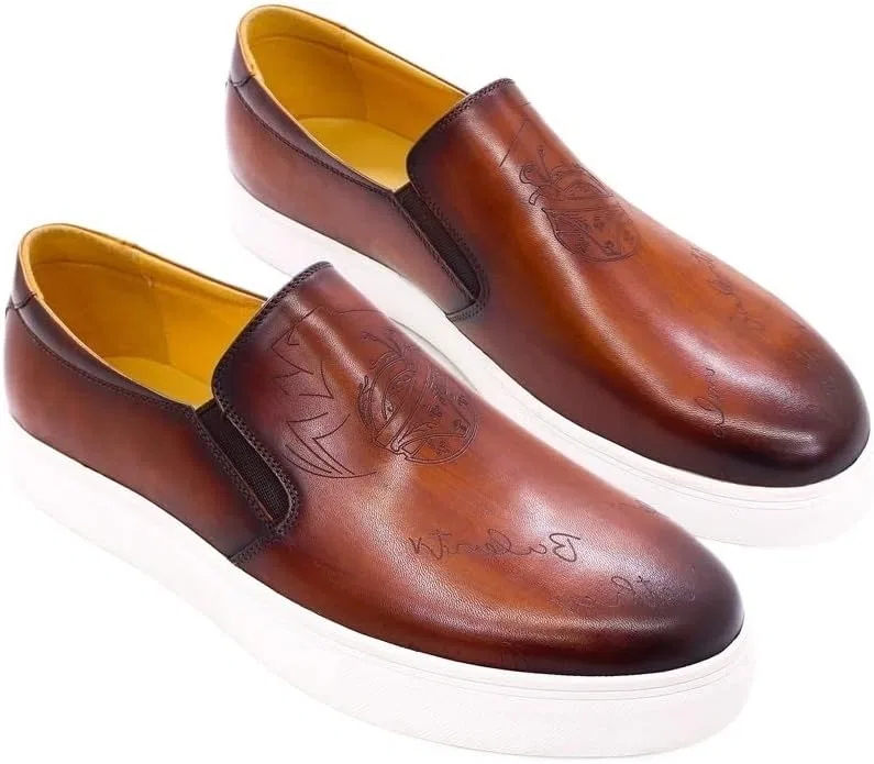 Туфли кожаные повседневные, Loafers & Slip-Ons, коричневый DHFIRUFSHLO