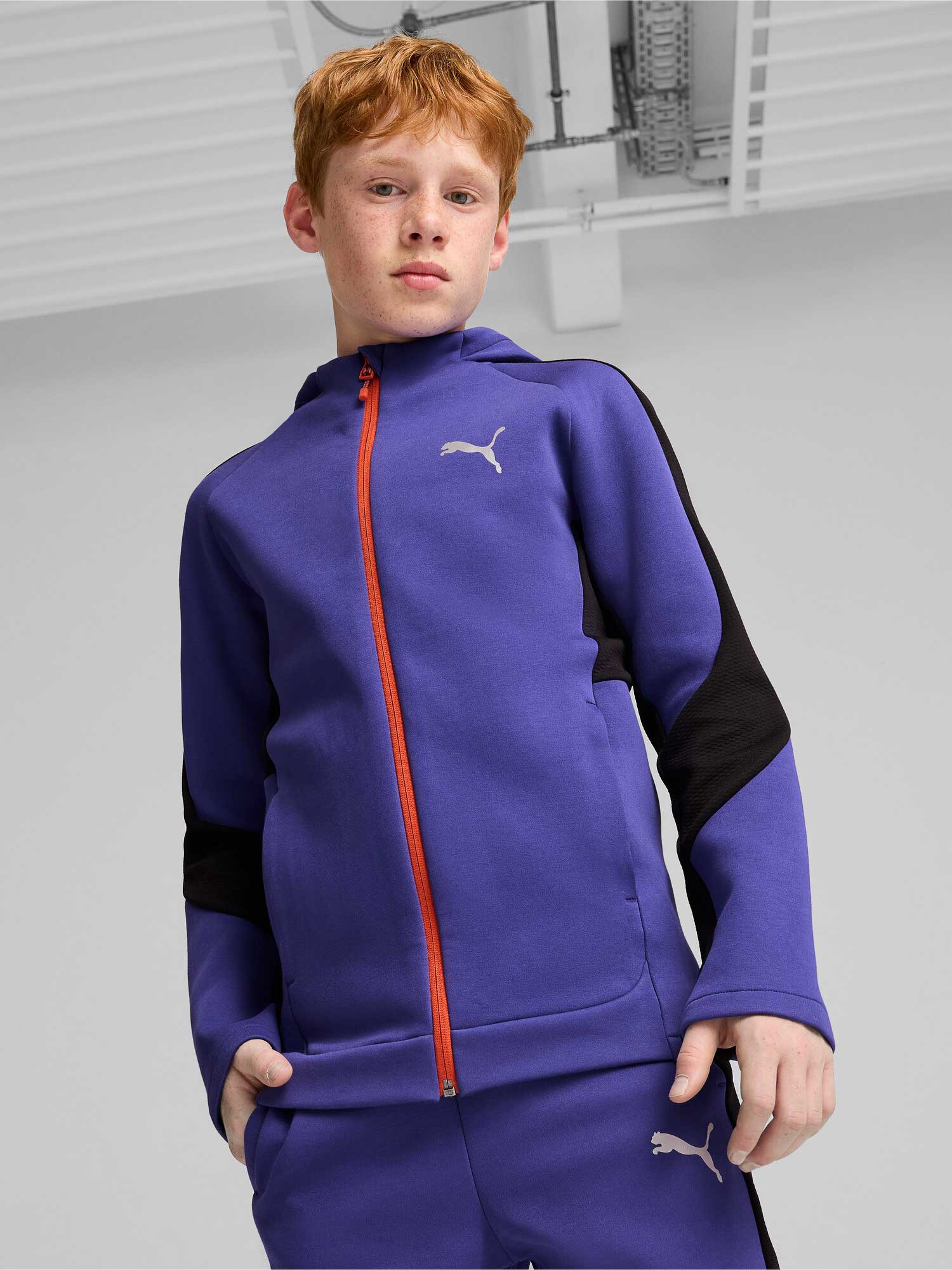 

Толстовка Puma EVOSTRIPE FZ Hoodie DK B, синий