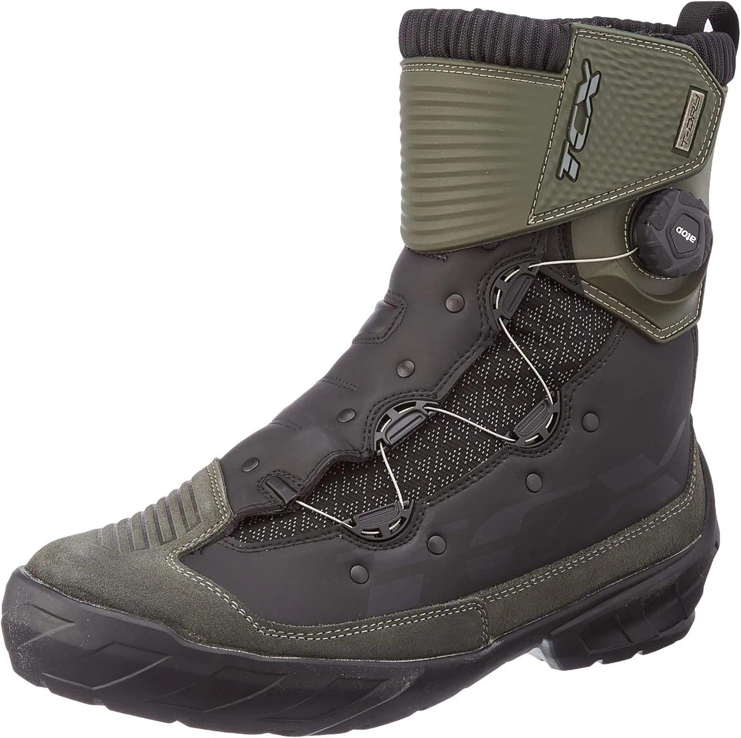 Мужские мотоциклетные ботинки TCX Infinity 3 Mid WP, Black Military Green