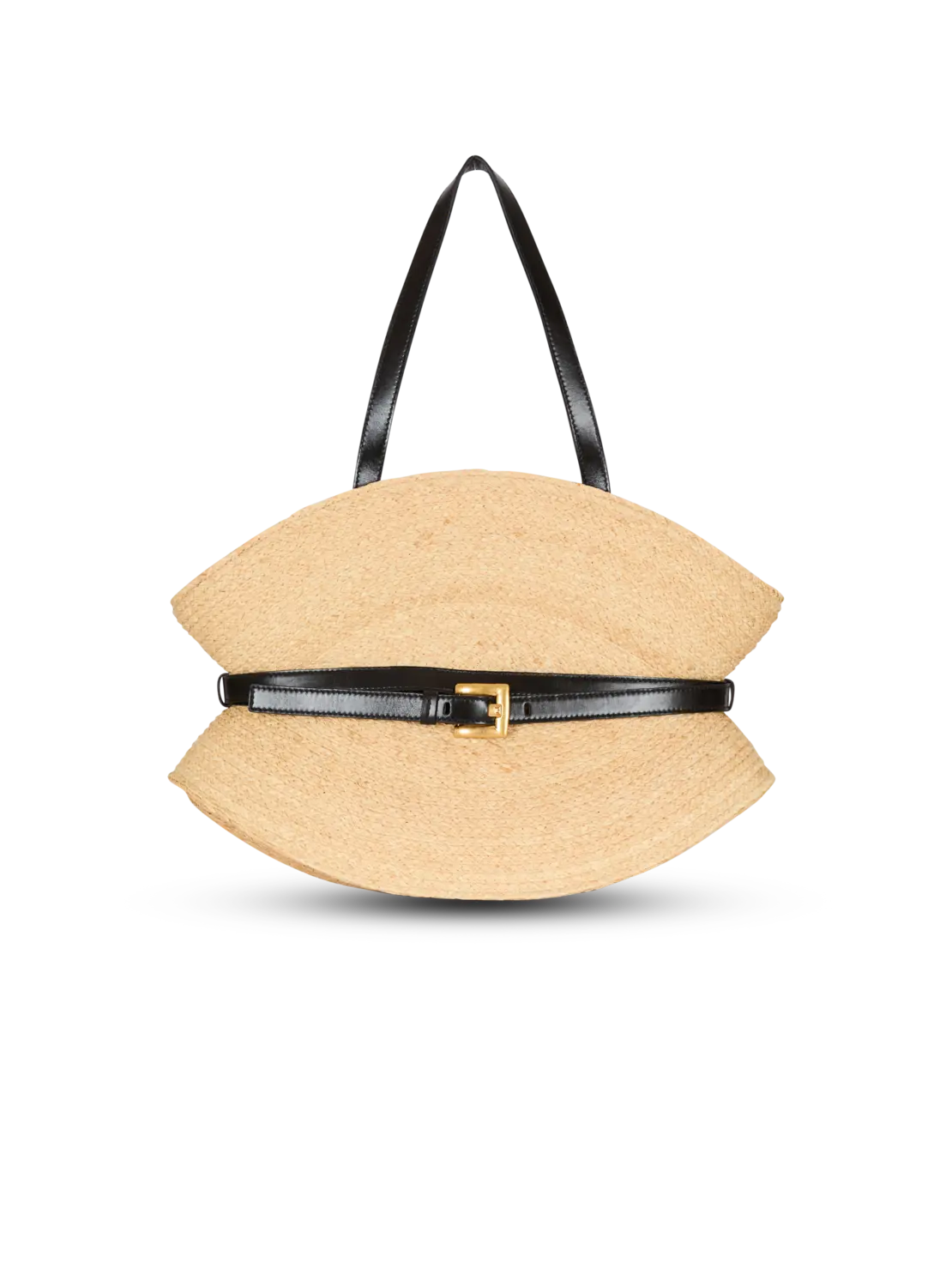 

Сумка Shuffle Medium из рафии Balmain, коричневый