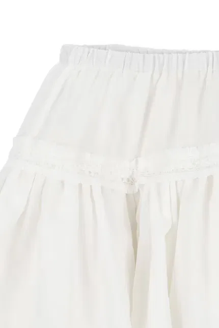 Юбка мини расклешенная MORA SKIRT Konges Sløjd, белый — фото 4