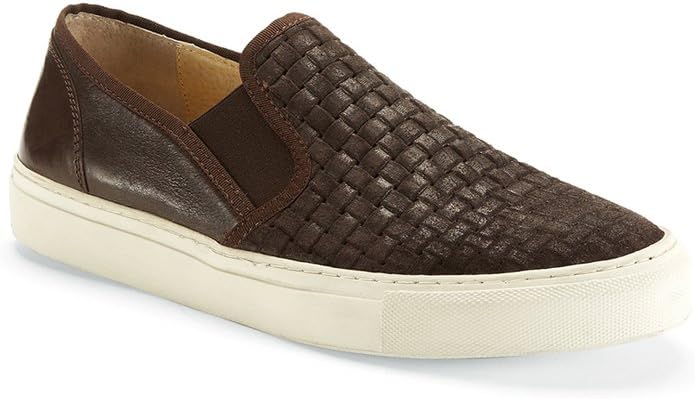 Мужские коричневые плетеные слипоны Kenneth Cole New York с резиновой подошвой Press Pause — фото 2