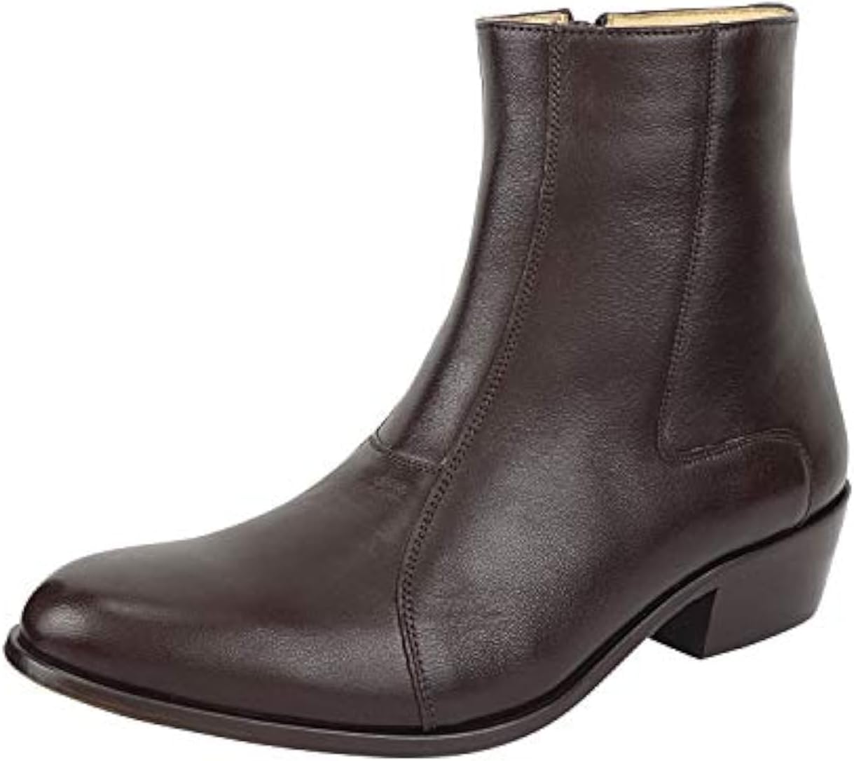 

Мужские высокие ботинки LIBERTYZENO из кожи с однотонным и змеиным принтом, ретро-стиль, для взрослых, к Рождеству, коричневый