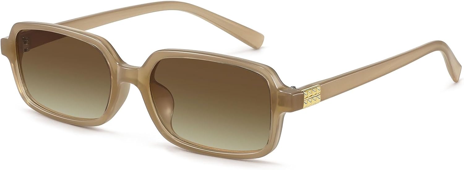 

Солнцезащитные очки MEETSUN ретро прямоугольной формы для женщин, модные винтажные очки 90-х годов, маленькие квадратные, с защитой от УФ-излучения, Light Coffee/Brown