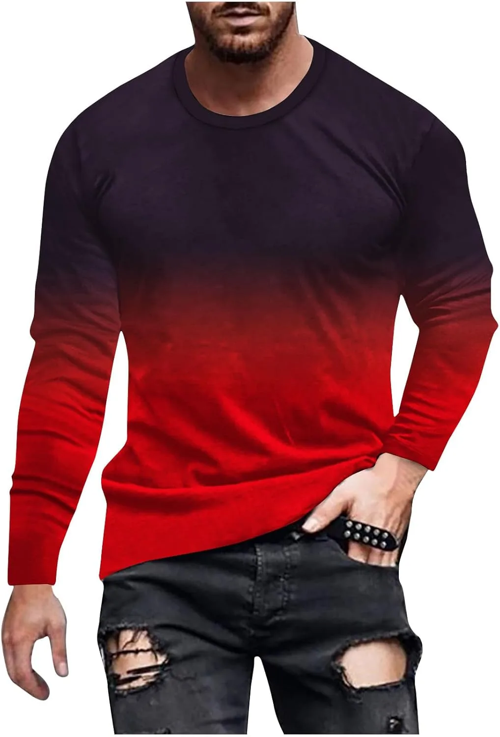 

Футболка с длинным рукавом Muscularfit Casual Gradient Color