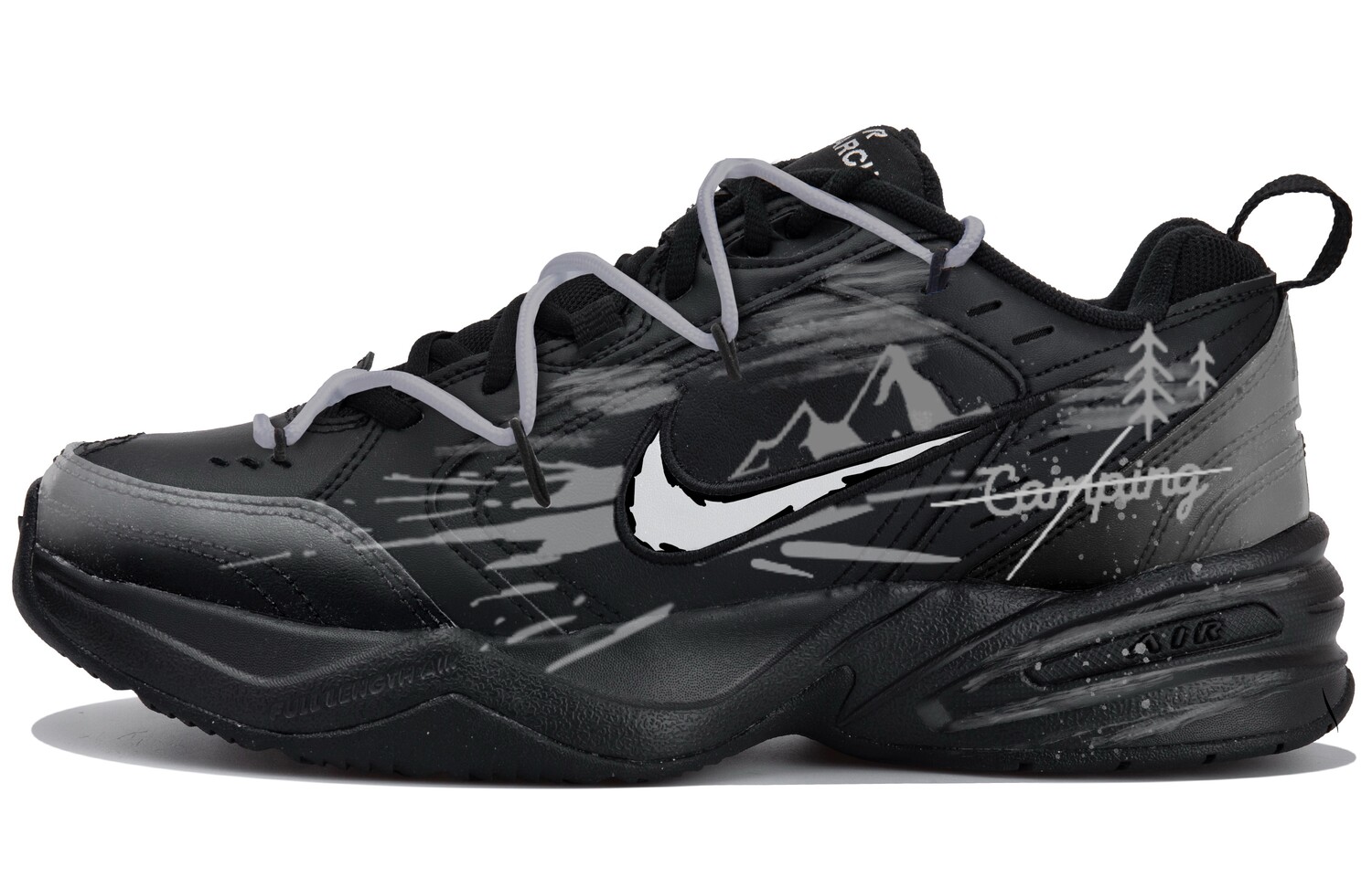 

Кроссовки Air Monarch 4 Chunky унисекс с низким верхом черного/белого/серого цвета Nike, Черный, Кроссовки Air Monarch 4 Chunky унисекс с низким верхом черного/белого/серого цвета Nike
