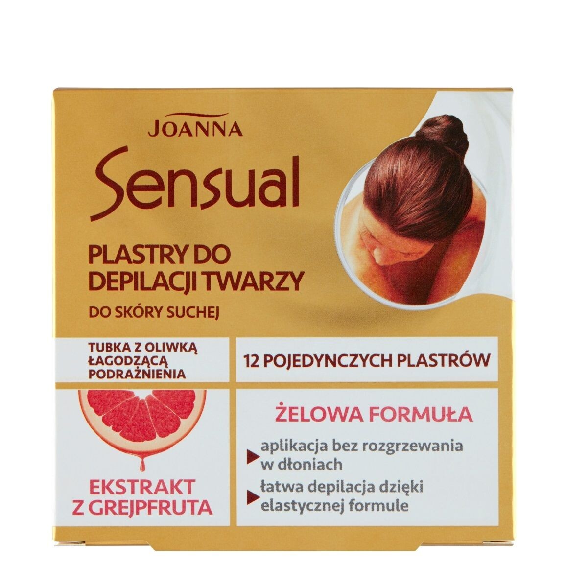 

Пластыри для депиляции Joanna Sensual Grejpfrut, 12 шт