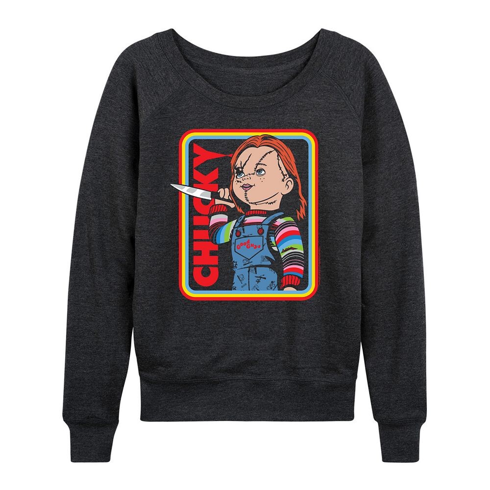 

Женский легкий свитшот из френч терри в стиле ретро Chucky Licensed Character, цвет Heather Charcoal